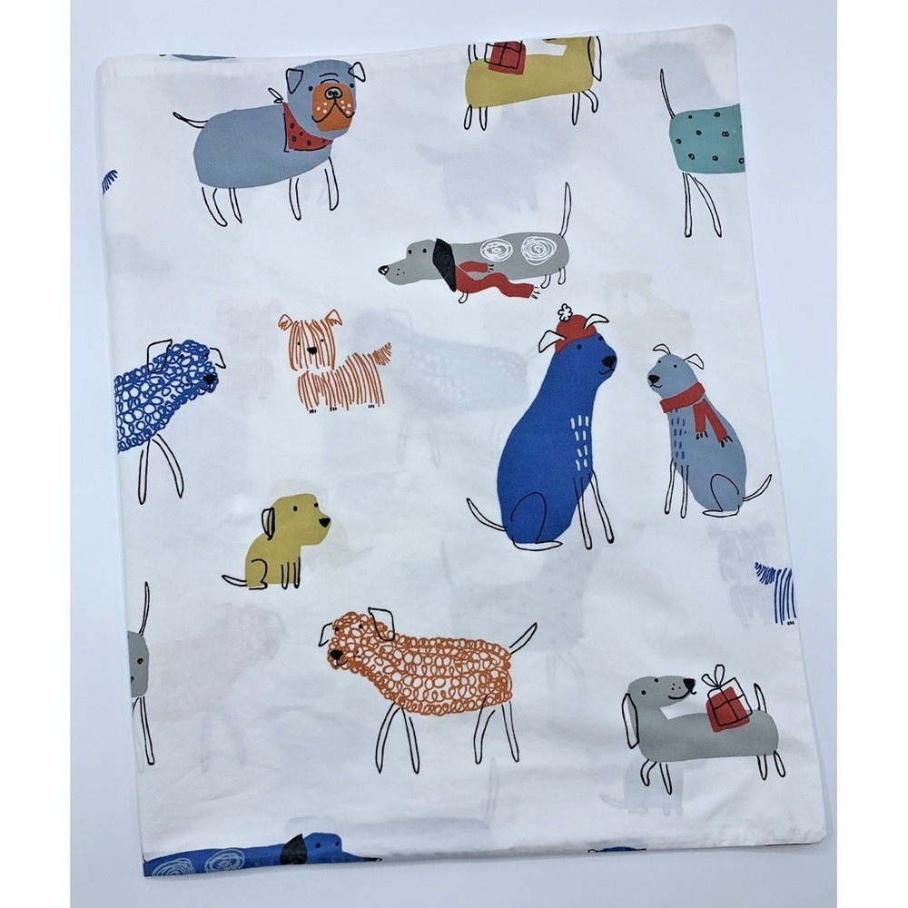 Company Store Kennel Club Dog Print Standard Pillow Sham Case 20 x 30 EUC